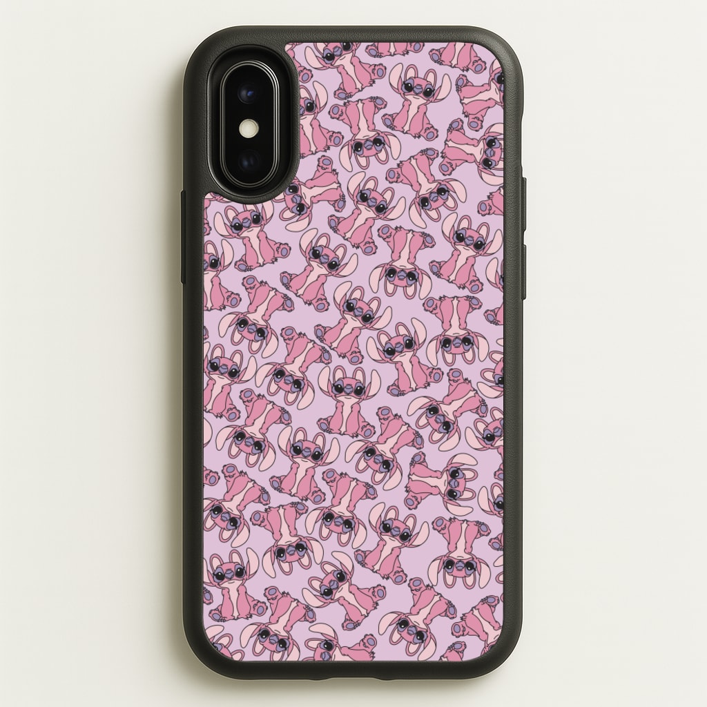 Angel Pink Alien Pattern - Angel Stitch Phone Case for iPhone X / XS