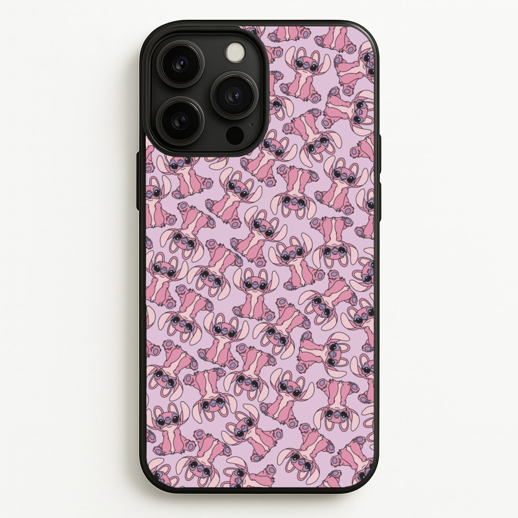 Angel Pink Alien Pattern - Angel Stitch Phone Case for iPhone 13 Pro Max
