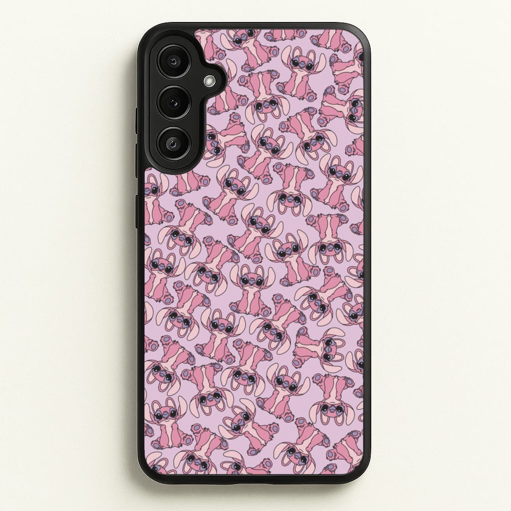Angel Pink Alien Pattern - Angel Stitch Phone Case for Galaxy A34