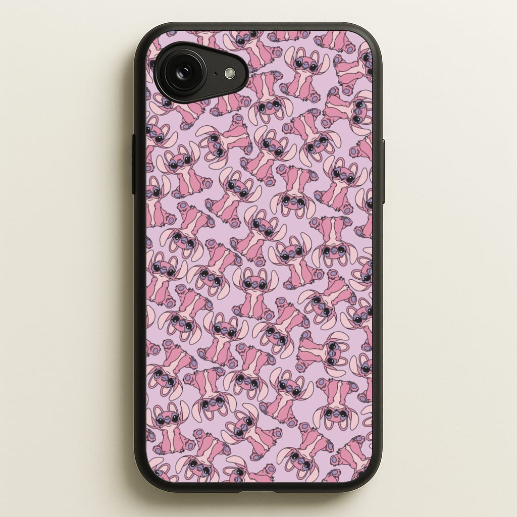 Angel Pink Alien Pattern - Angel Stitch Phone Case for iPhone 16e