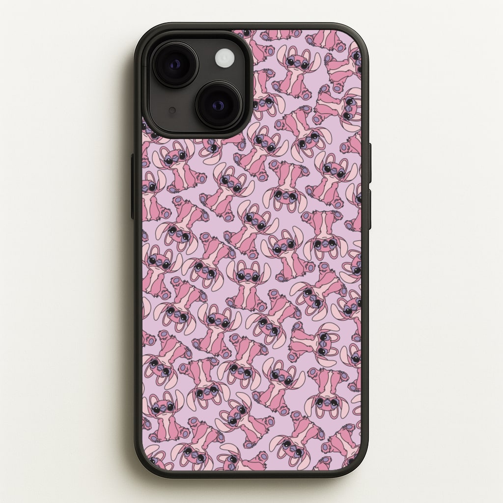 Angel Pink Alien Pattern - Angel Stitch Phone Case for iPhone 13