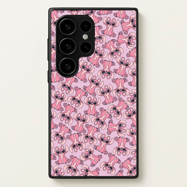 Angel Pink Alien Pattern - Angel Stitch Phone Case for Galaxy S24 Ultra
