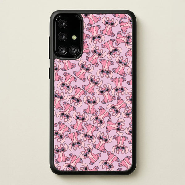 Angel Pink Alien Pattern - Angel Stitch Phone Case for Galaxy A71
