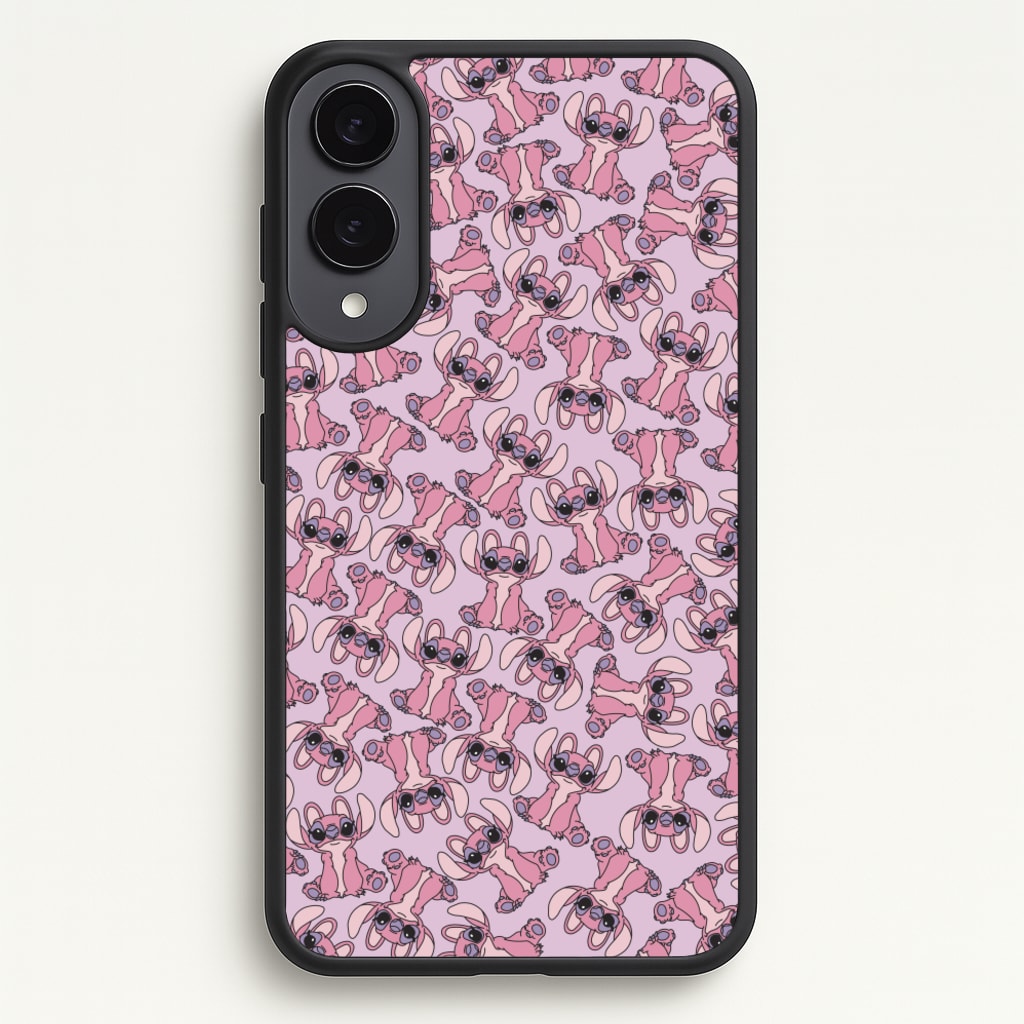 Angel Pink Alien Pattern - Angel Stitch Phone Case for Galaxy S25 Edge