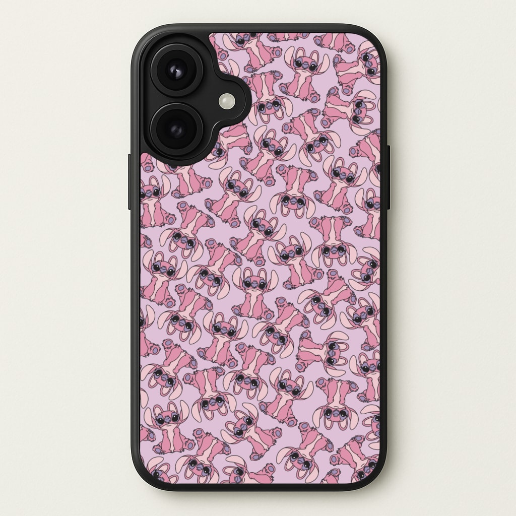 Angel Pink Alien Pattern Phone Case for iPhone 17