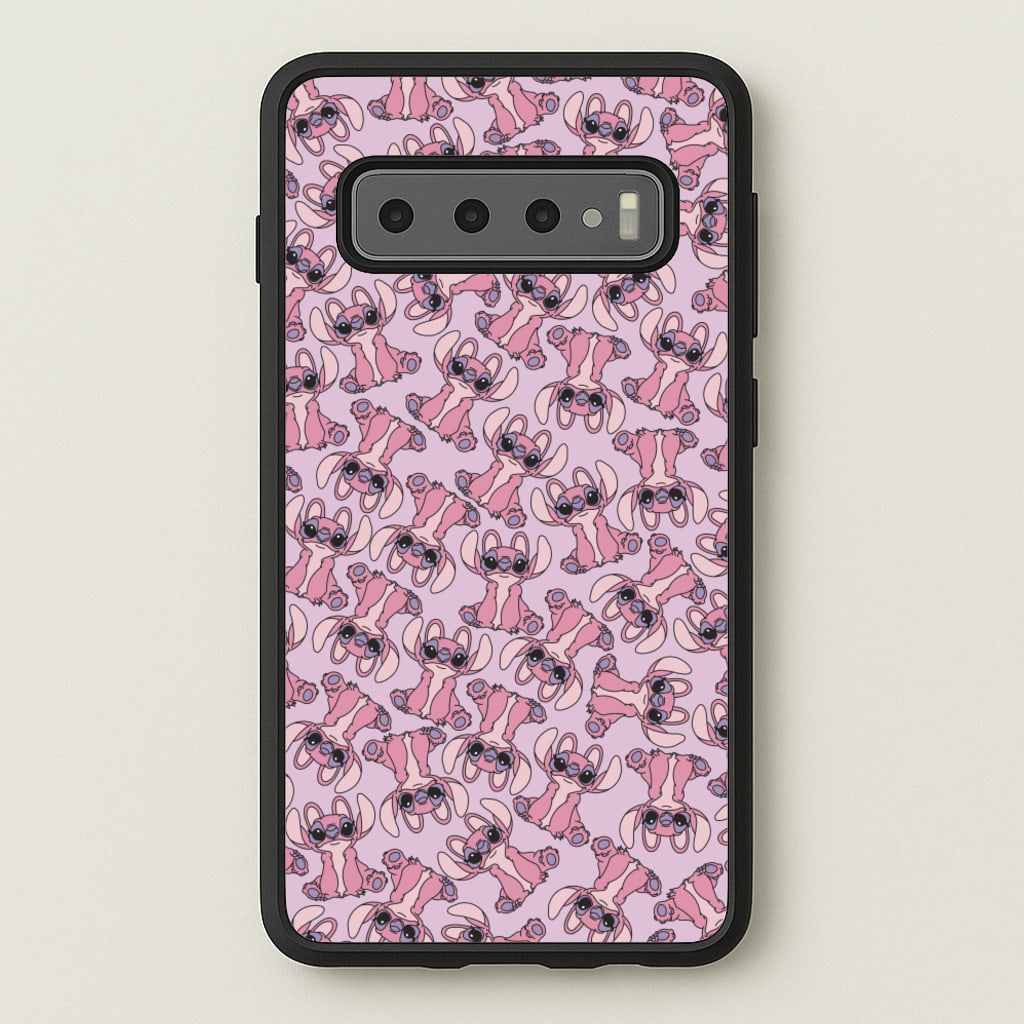 Angel Pink Alien Pattern - Angel Stitch Phone Case for Galaxy S10