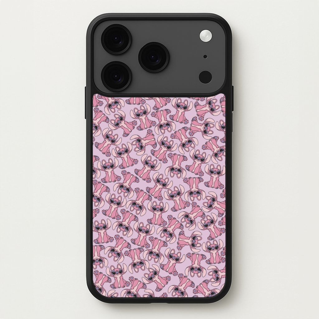 Angel Pink Alien Pattern Phone Case for iPhone 17 Pro