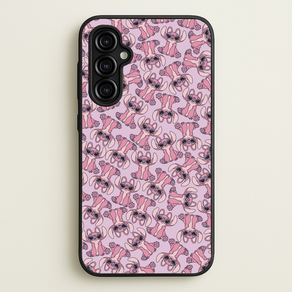 Angel Pink Alien Pattern - Angel Stitch Phone Case for Galaxy A54