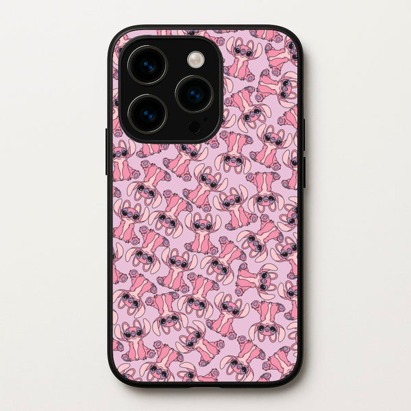 Angel Pink Alien Pattern - Angel Stitch Phone Case for iPhone 15 Pro