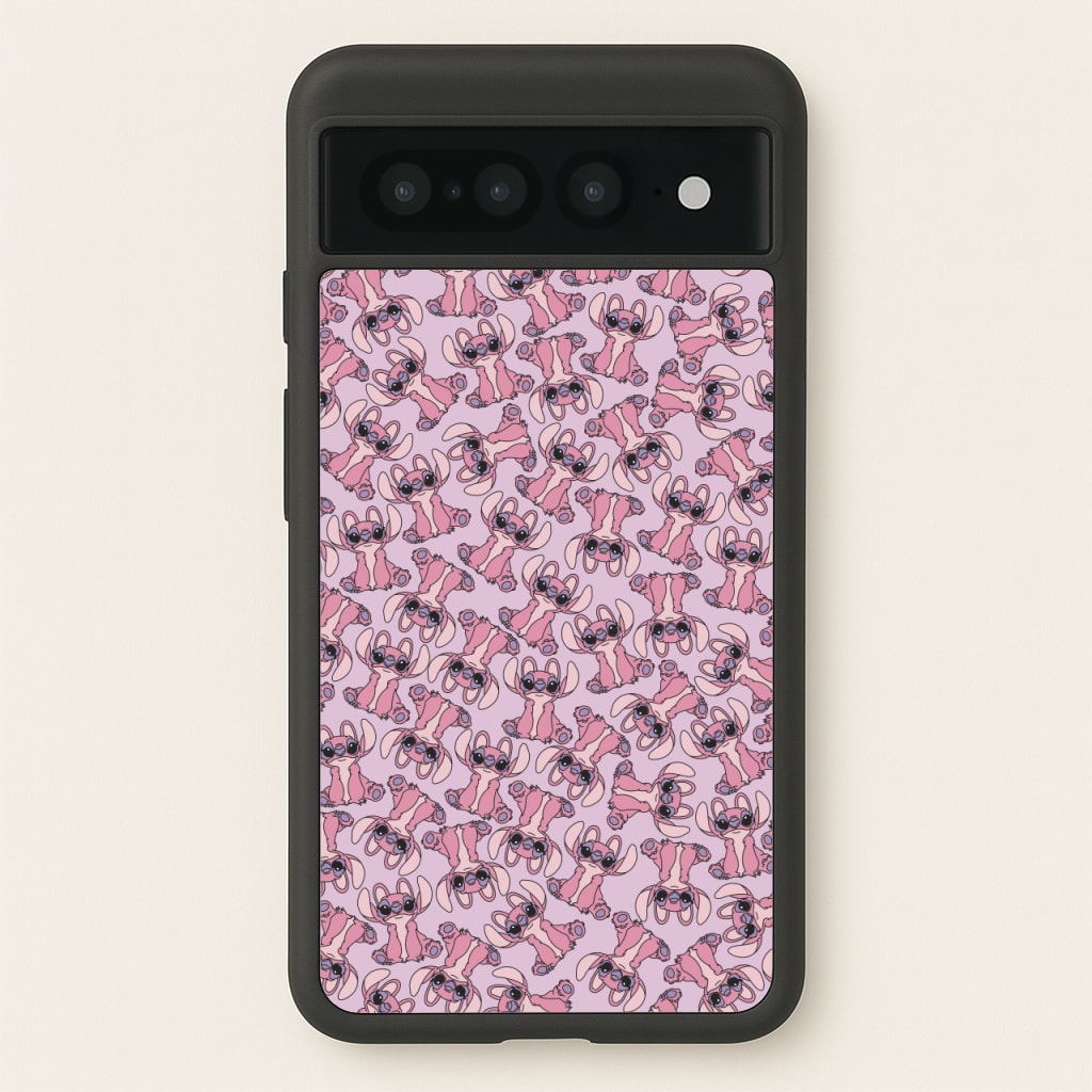 Angel Pink Alien Pattern - Angel Stitch Phone Case for Google Pixel 7 Pro