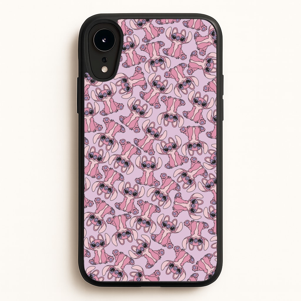 Angel Pink Alien Pattern - Angel Stitch Phone Case for iPhone XR