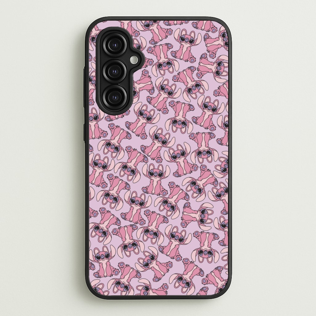 Angel Pink Alien Pattern - Angel Stitch Phone Case for Galaxy A14
