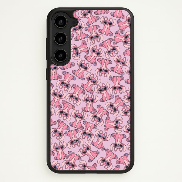 Angel Pink Alien Pattern - Angel Stitch Phone Case for Galaxy S23 Plus