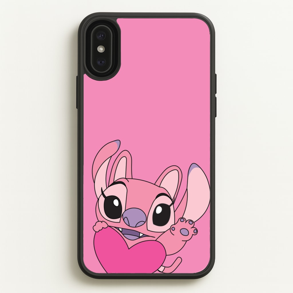 Holding Heart - Pink Alien - Angel Stitch Phone Case for iPhone XS Max