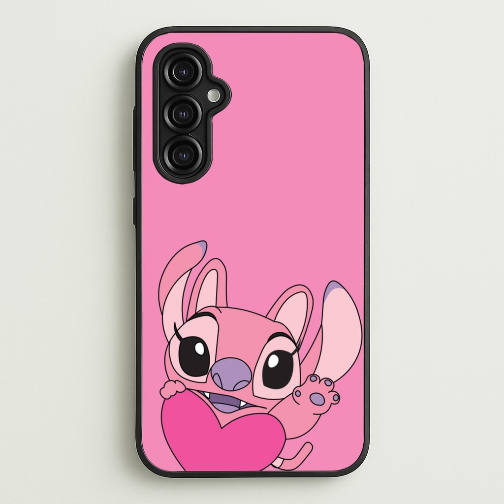 Holding Heart - Pink Alien - Angel Stitch Phone Case for Galaxy A14