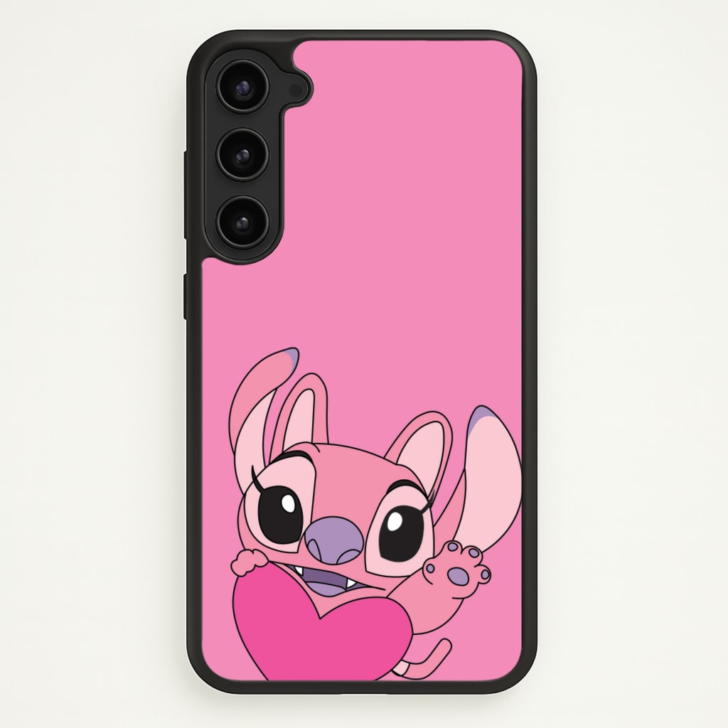 Holding Heart - Pink Alien - Angel Stitch Phone Case for Galaxy S23 Plus