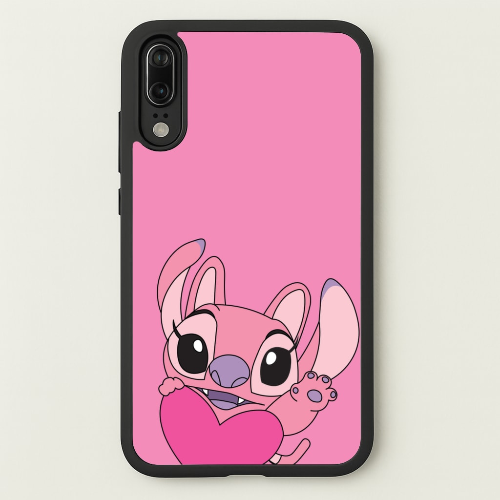 Holding Heart - Pink Alien - Angel Stitch Phone Case for Huawei P20
