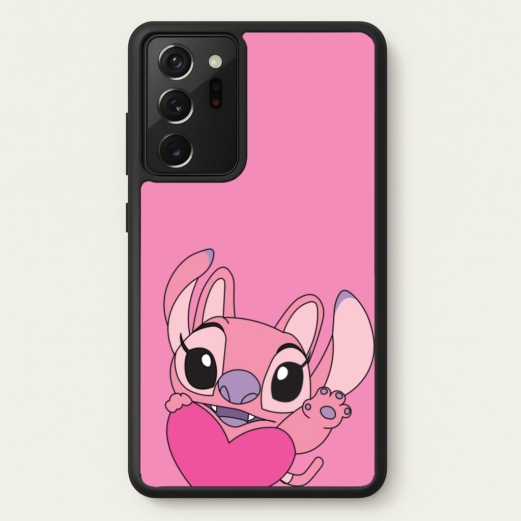 Holding Heart - Pink Alien - Angel Stitch Phone Case for Galaxy Note 20 Ultra