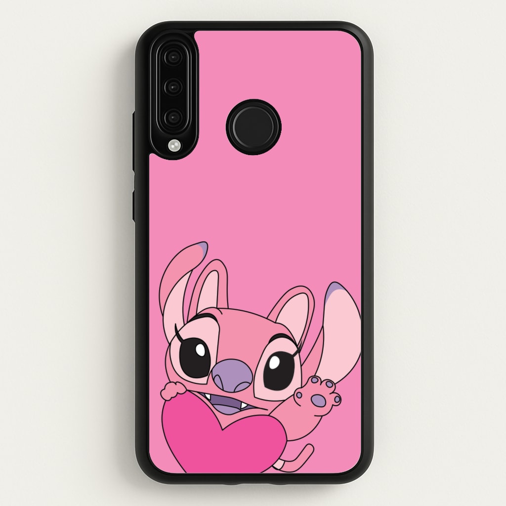 Holding Heart - Pink Alien - Angel Stitch Phone Case for Huawei P30 Lite