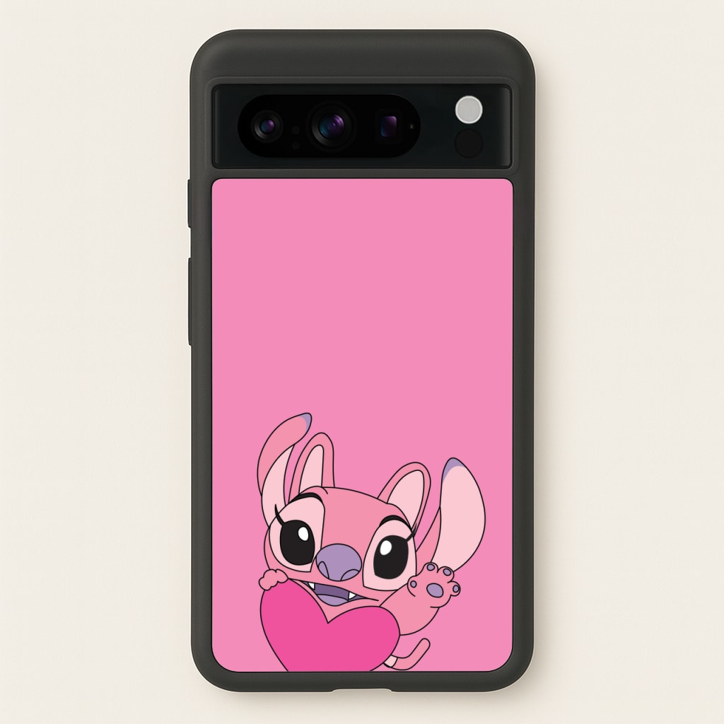 Holding Heart - Pink Alien - Angel Stitch Phone Case for Google Pixel 8 Pro