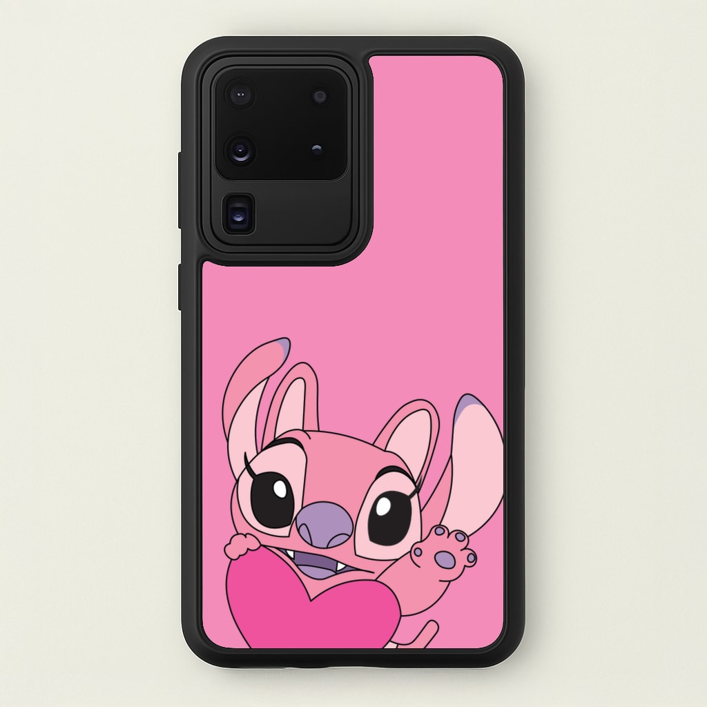 Holding Heart - Pink Alien - Angel Stitch Phone Case for Galaxy S20 Ultra