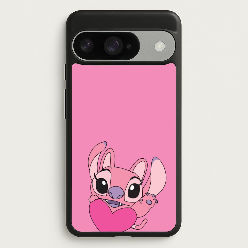 Holding Heart - Pink Alien Phone Case for Google Pixel 10 / 10 Pro