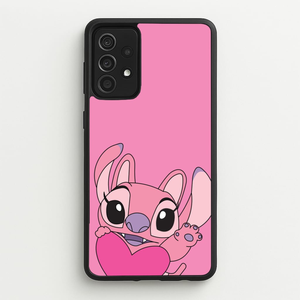 Holding Heart - Pink Alien - Angel Stitch Phone Case for Galaxy A52 / A52s