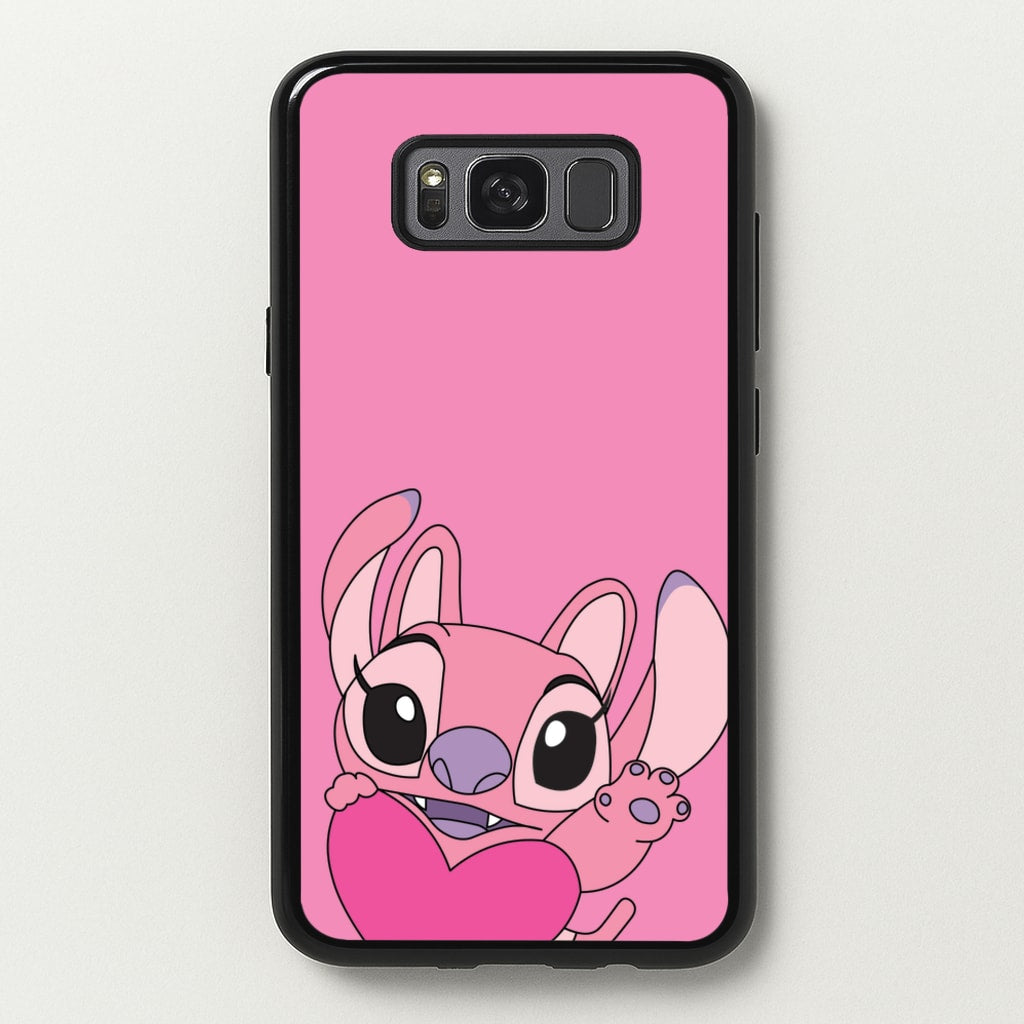 Holding Heart - Pink Alien - Angel Stitch Phone Case for Galaxy S8