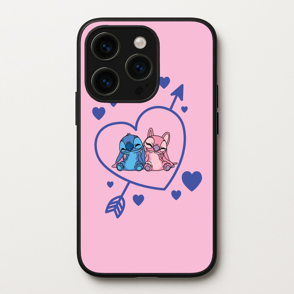 Arrow Heart - Pink Alien - Angel Stitch Phone Case for iPhone 14 Pro