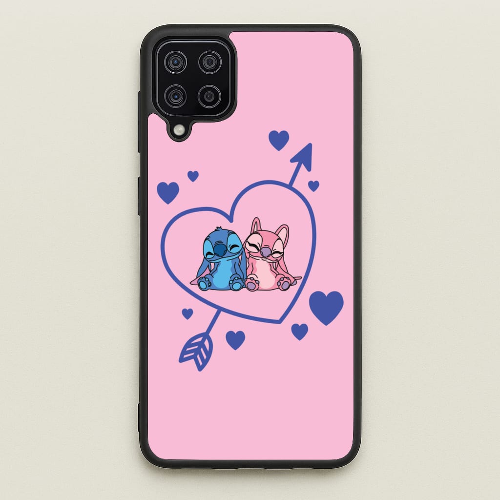Arrow Heart - Pink Alien - Angel Stitch Phone Case for Galaxy A12