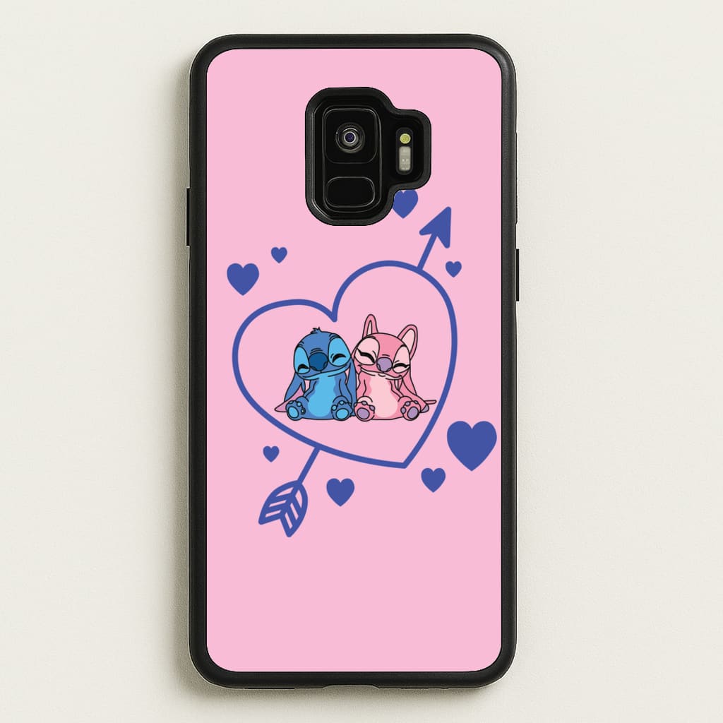 Arrow Heart - Pink Alien - Angel Stitch Phone Case for Galaxy S9