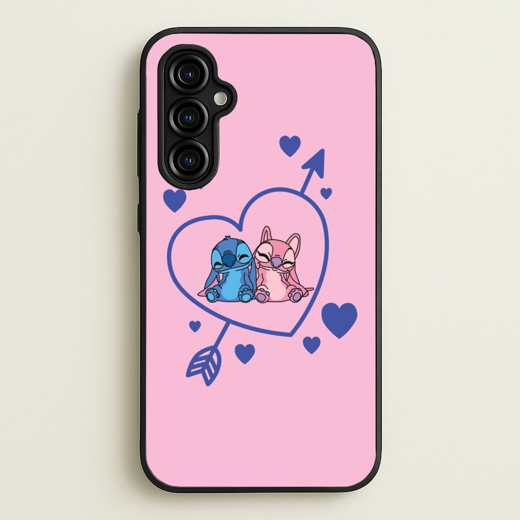Arrow Heart - Pink Alien - Angel Stitch Phone Case for Galaxy A54