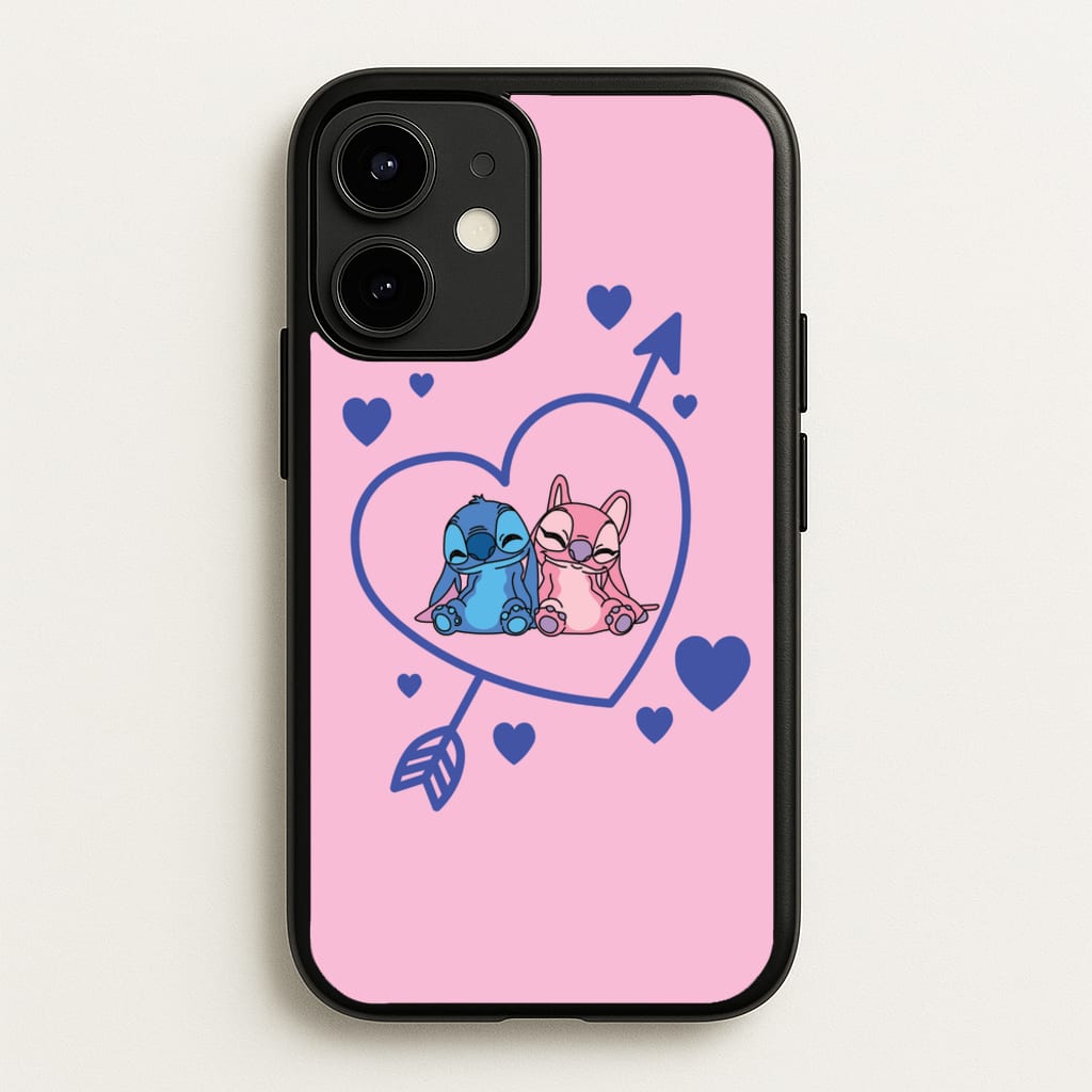 Arrow Heart - Pink Alien - Angel Stitch Phone Case for iPhone 12 / 12 Pro