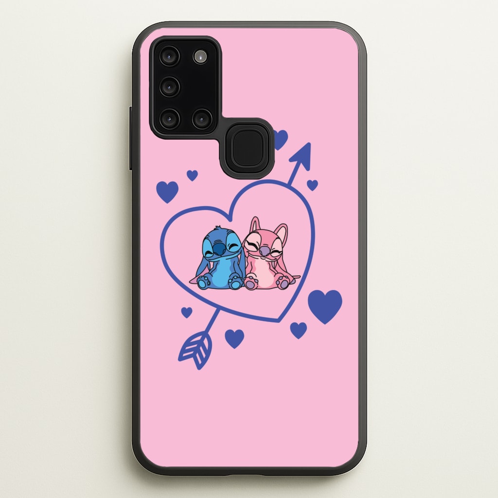 Arrow Heart - Pink Alien - Angel Stitch Phone Case for Galaxy A21s