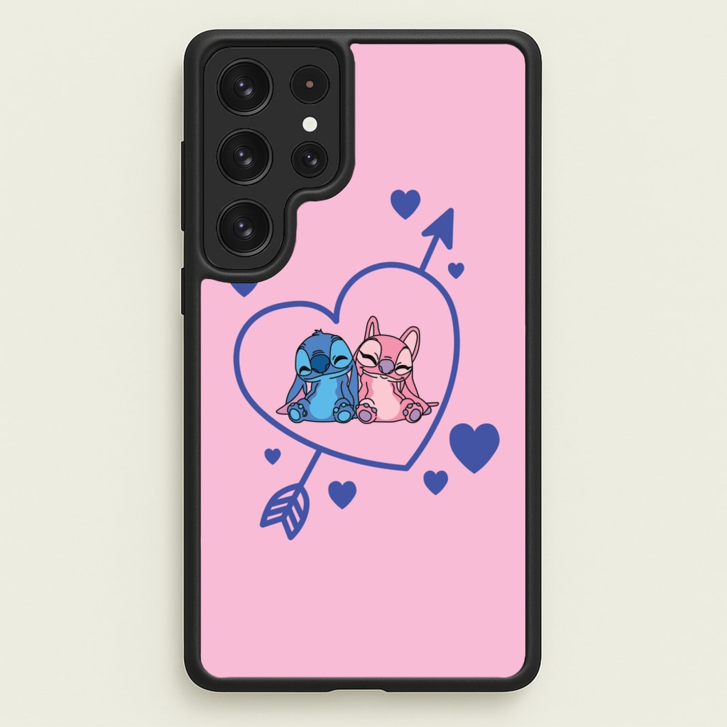Arrow Heart - Pink Alien - Angel Stitch Phone Case for Galaxy S23 Ultra