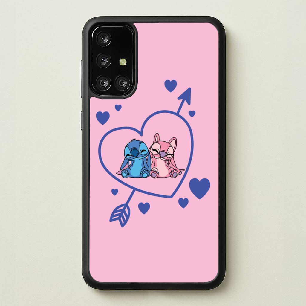 Arrow Heart - Pink Alien - Angel Stitch Phone Case for Galaxy A71