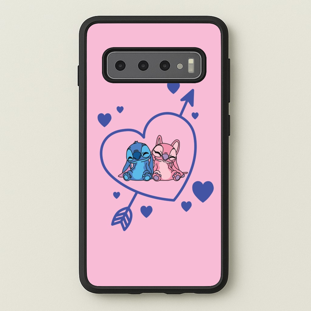 Arrow Heart - Pink Alien - Angel Stitch Phone Case for Galaxy S10 Plus