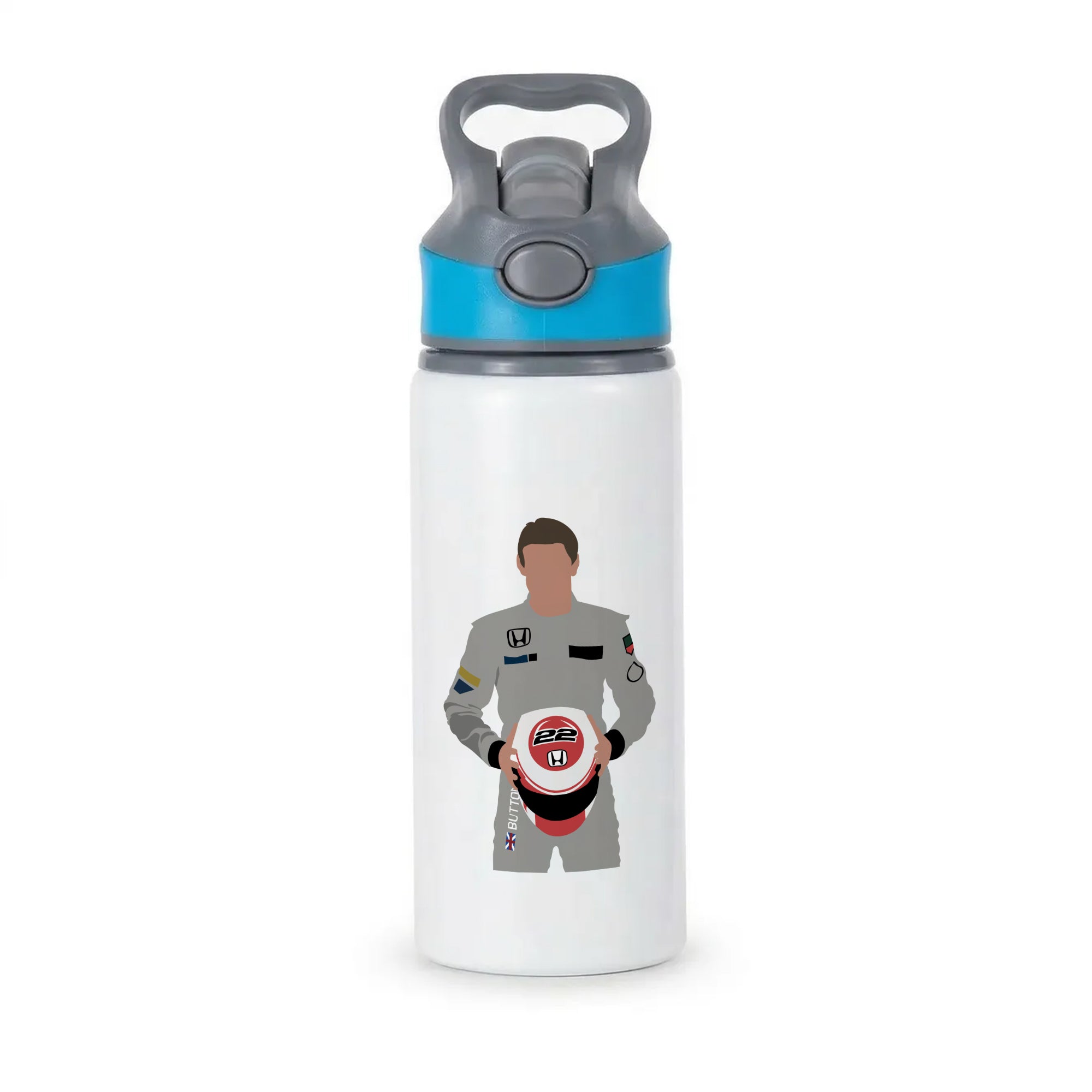 Button - F1 Active Water Bottle - Blue