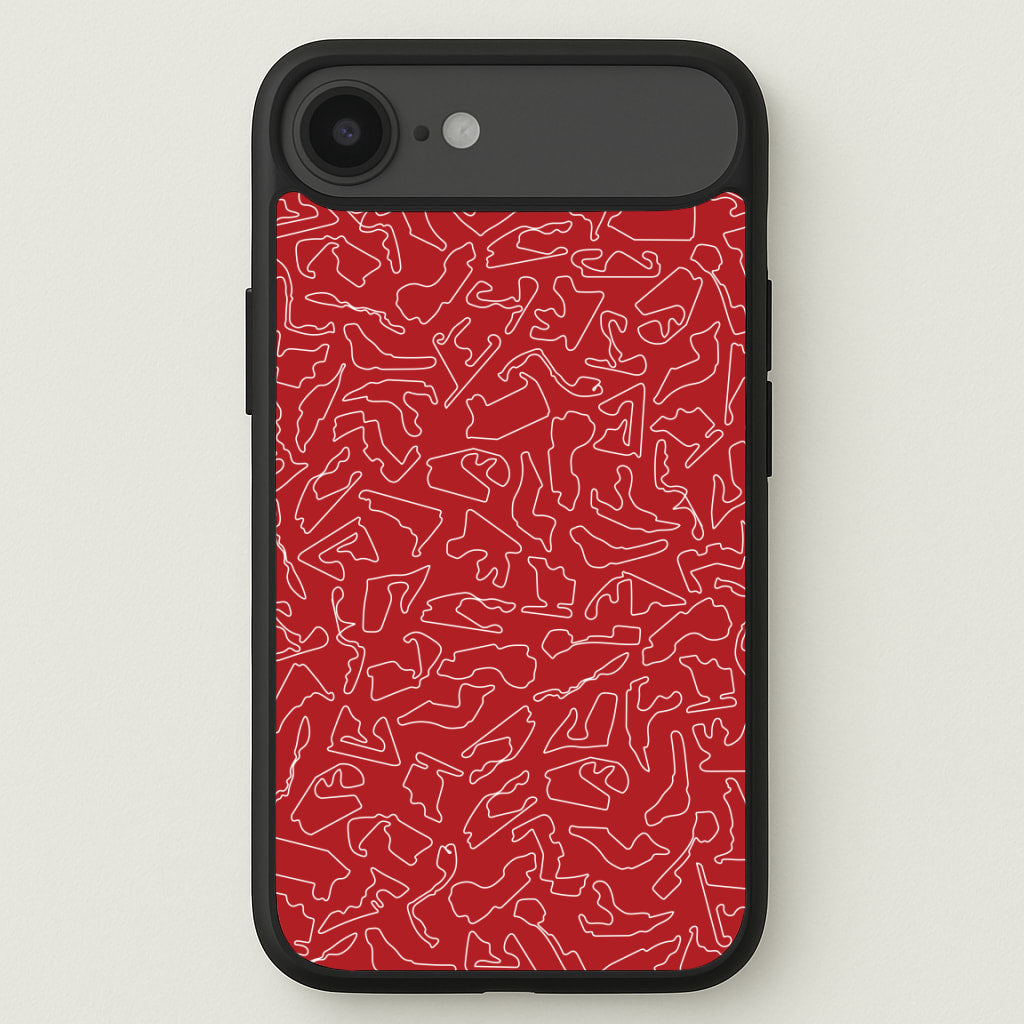 Track Outlines Red Phone Case for iPhone 17 Air