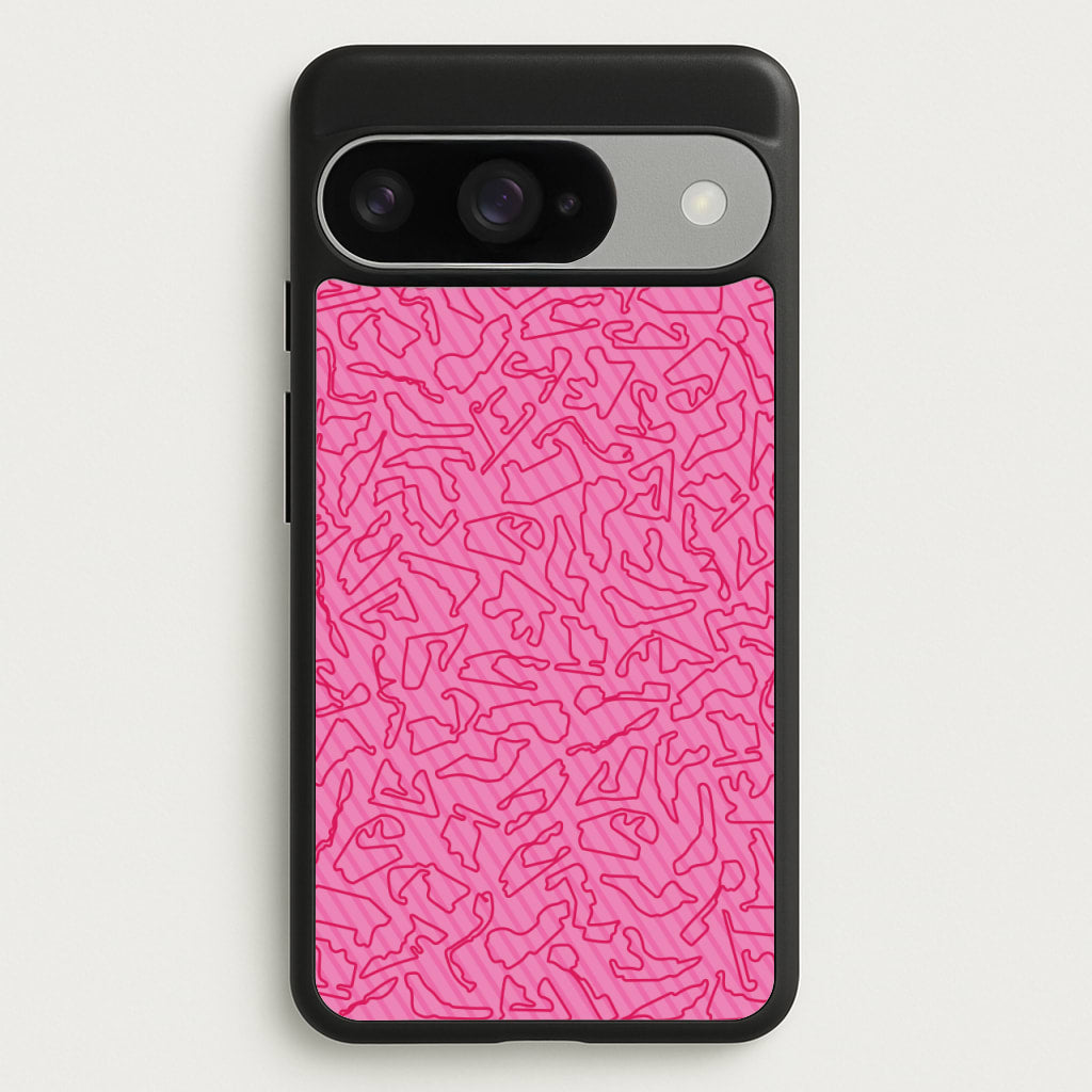 Track Outlines Pink Phone Case for Google Pixel 10 / 10 Pro