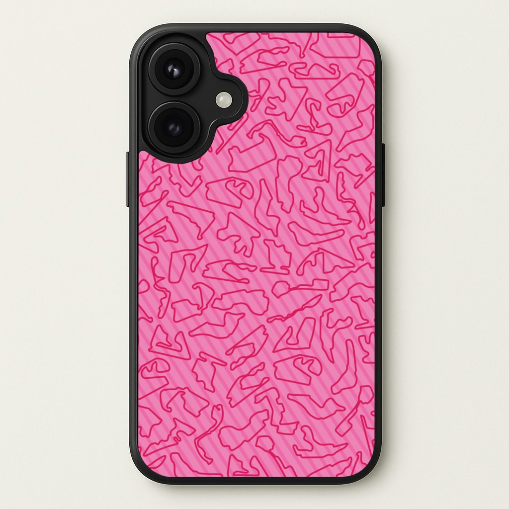Track Outlines Pink Phone Case for iPhone 17