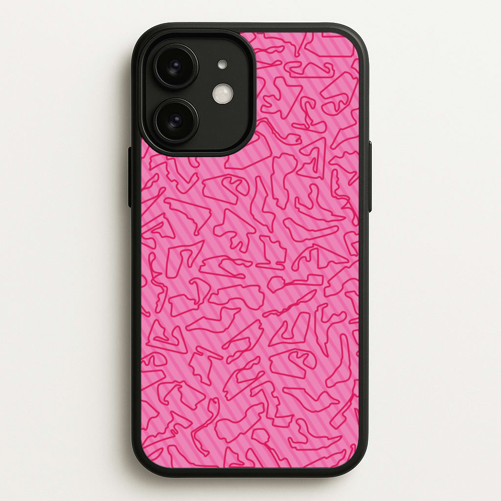 Track Outlines Pink - F1 Phone Case for iPhone 11