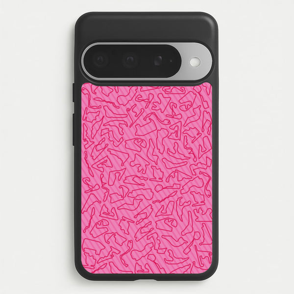 Track Outlines Pink Phone Case for Google Pixel 10 Pro XL