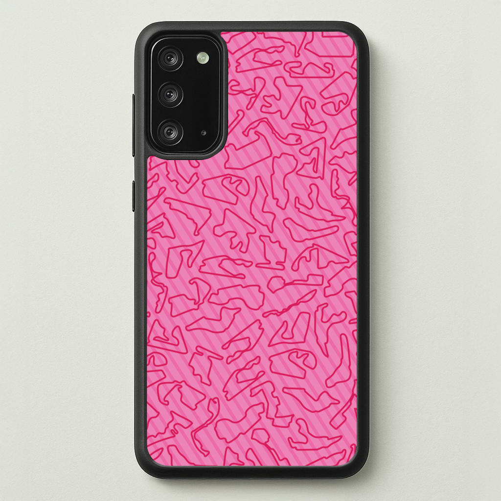 Track Outlines Pink - F1 Phone Case for Galaxy Note 20