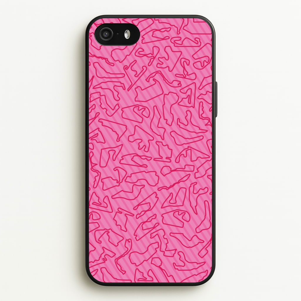 Track Outlines Pink - F1 Phone Case for iPhone 5 / 5s / SE 2016