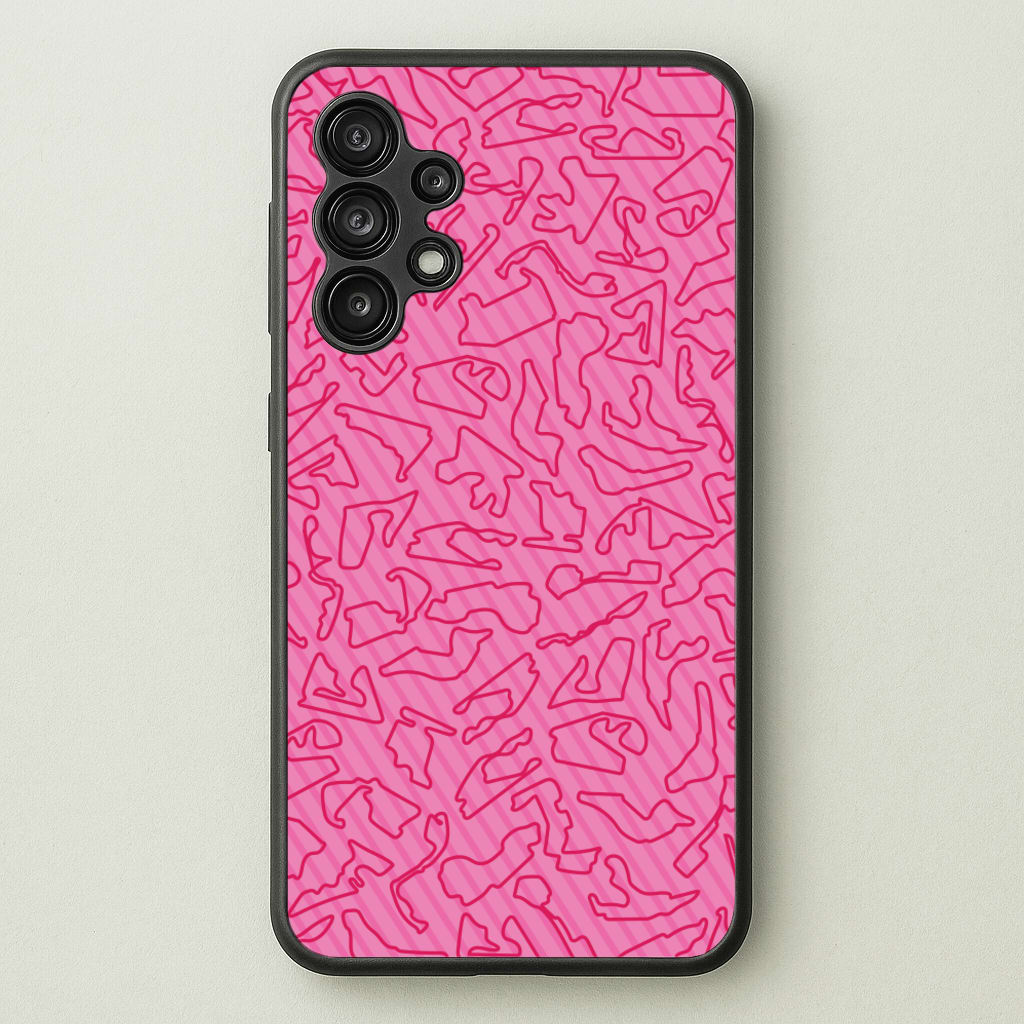 Track Outlines Pink - F1 Phone Case for Galaxy A13
