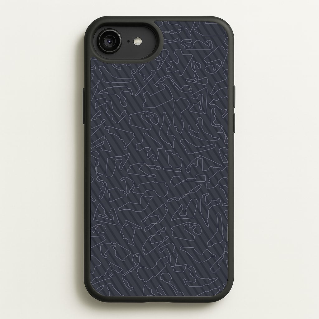 Track Outlines Gray - F1 Phone Case for iPhone 6 Plus / 7 Plus / 8 Plus