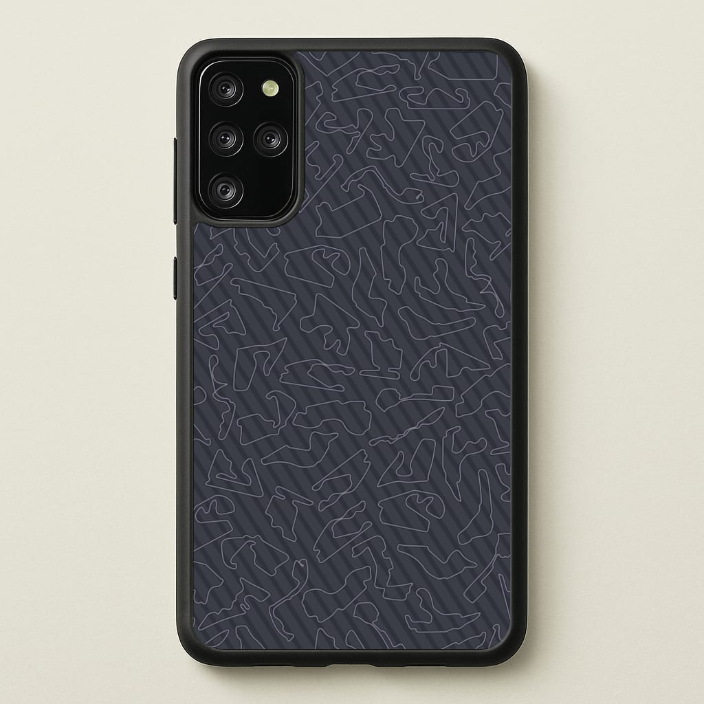 Track Outlines Gray - F1 Phone Case for Galaxy S20 Plus