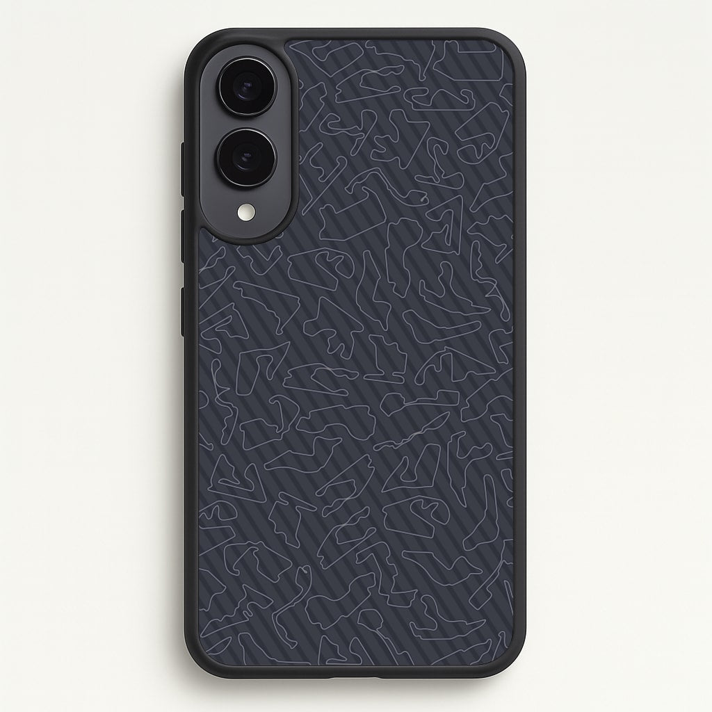 Track Outlines Gray - F1 Phone Case for Galaxy S25 Edge