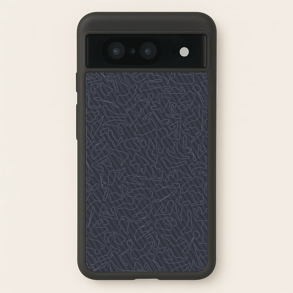 Track Outlines Gray - F1 Phone Case for Google Pixel 8